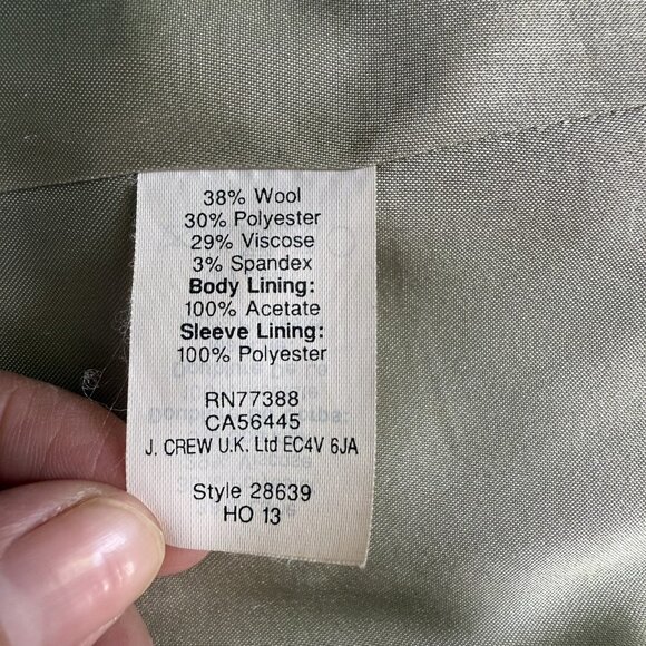 J. Crew Wool Blend Schoolboy Gold Buttons Blazer 10 Navy Blue Academia Preppy - Picture 6 of 13